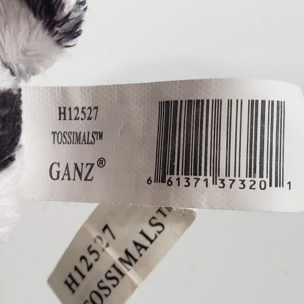 Ganz Tossimals White Black‎ Striped Tiger Plush 3in Mini Stuffed Animal H12527